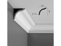 Потолочный карниз с гладким профилем из дюрополимера Orac Decor коллекция Axxent CX127