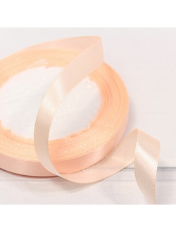 Лента атласная 12мм (07, персиковая), 22,9м