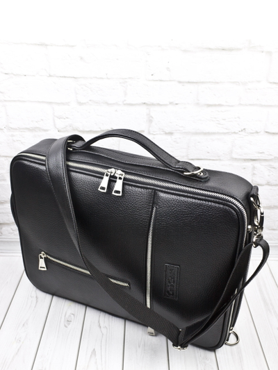 Кожаная сумка-рюкзак Castenaso black (арт. 3108-01)