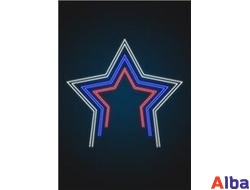 Светодиодная арка Звездный триколор
