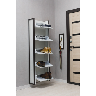 Обувница Айрон-5 Комфорт (фасад стекло белое)