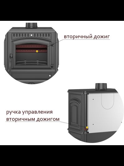 Печь-камин Везувий LV-12  "Антрацит"