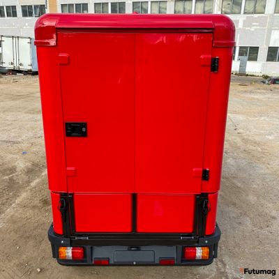 Трицикл грузовой GreenCamel Тендер E1200 (72V 2500W 126Ah) кабина, BOX, понижающая Красный