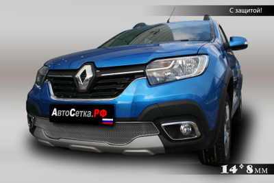 Premium защита радиатора для Renault Sandero Stepway (2018-2021)