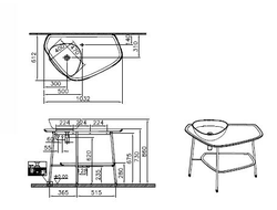 КЕРАМИЧЕСКАЯ СТОЛЕШНИЦА VITRA PLURAL, 100 СМ, ЛЕВОСТОРОННЯЯ, ЦВЕТ МАТОВЫЙ БЕЛЫЙ, 62571