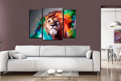 Модульная картина "Король джунглей"