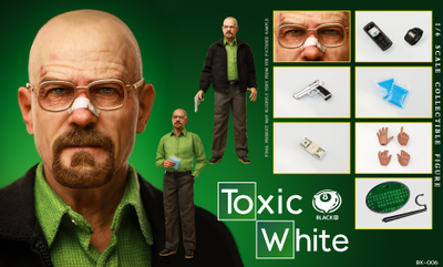 Уолтер Уайт, Хайзенберг (Во все тяжкие, Breaking Bad) - Коллекционная фигурка 1/6 Toxic White (BK-006) - Black 8 Toys