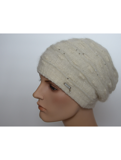 Женский берет с пайетками Vizio Италия 6938 белый
