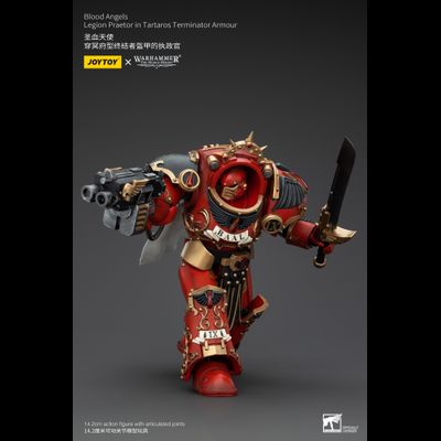 Претор Кровавых Ангелов в броне Тартарос (Warhammer Horus Heresy) - КОЛЛЕКЦИОННАЯ ФИГУРКА 1/18 Blood Angels Legion Praetor in Tartaros Terminator Armor (JT00386) - JOYTOY