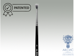 Кисть Ju.Bilej черная и белая синтетика микс/ "blur" 3/ ручка черная со скосом DMB JB