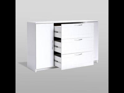 Сириус Тумба 2 двери и 3 ящика 1560х946х412 белый