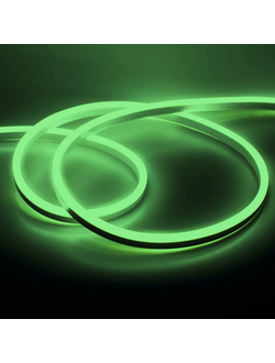 Гибкий светодиодный неон 2835 120LED/m 8x16мм 12V IP65 Green односторонний