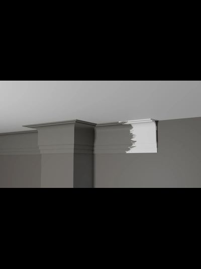 Потолочный плинтус DECOR-DIZAYN DD516, из дюрополимера, под покраску, ударопрочный, 2 метра