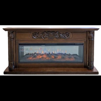 Линейный электрокамин Лорд темный дуб с очагом FreeSpace 50 LED FX QZ