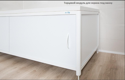 Экран под ванну 0,7м Оптима белый торцевой