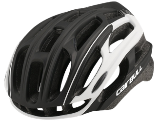 Шлем Cairbull CB-03 4D PLUS c задн. фонарем, L (54-61см), черно-бел.