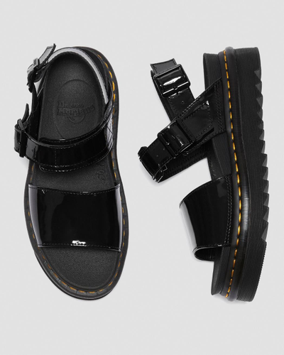 Сандалии Dr. Martens Voss Sandals Patent Lamper Black