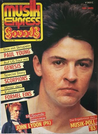 Musikexpress Sounds Magazine February 1984 Paul Young, Иностранные музыкальные журналы, Intpressshop