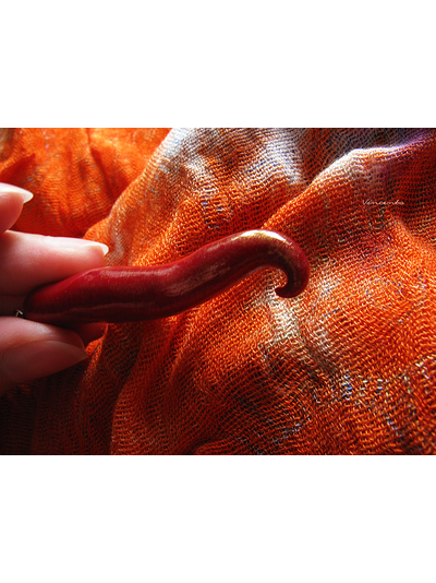 Яркий кулон с перцем чили - "Пикантный"