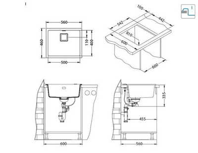 Мойка Alveus Quadrix 50 белый