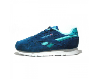Женские кроссовки REEBOK CLASSIC замшевые голубые