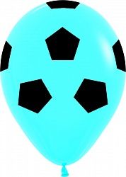 Шар (12&#039;&#039;/30 см) Футбольный мяч, Ассорти, пастель, 5 ст, 50 шт.
