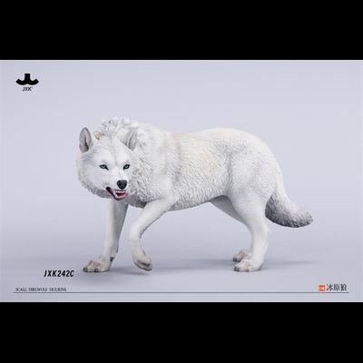 Дикий волк (белый) - Коллекционная фигурка 1/6 Direwolf Figurine (JXK242C) - JXK