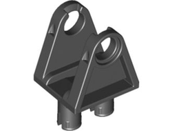 Technic, Steering Arm with Pins, Black (32069 / 4114671 / 6278276)