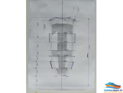 Тент на лодку САЛЮТ Realcraft 370 ( лекало в WELLBOAT 37 NEXT арт. 947, 856)