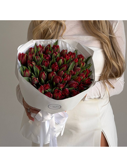 БУКЕТ ИЗ 49 ПИОНОВИДНЫХ ТЮЛЬПАНОВ №2