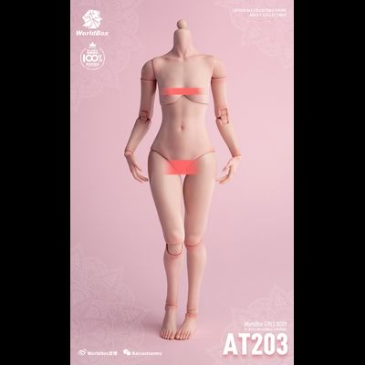 Тело женское 1/6 (AT203T) - Girl Body Light Tan  - Worldbox