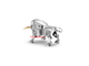 Колокольчик "WMB 21" White Metal Bull (Белый металлический бык)