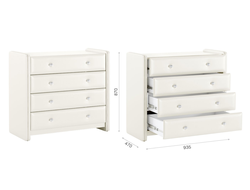 Комод Экокожа Молоко (поставляется в сборе)