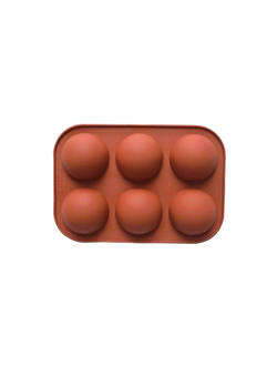 Силиконовая форма полусфера d-5,25 см, 6 ячеек купить в Калининграде