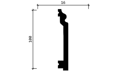Напольный плинтус Decor-Dizayn 701-82SH, влагостойкий, ударопрочный, 2,4 метра
