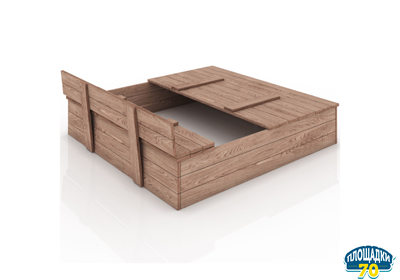 Детская складная песочница "Бабочка" с крышкой и скамейками-лавочками неокрашенная