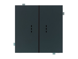 Кнопка двухклавишная с подсветкой (механизм + клавиша) черный матовый