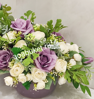 Композиция из искусственных цветов - Обаяние № М006 - для украшения