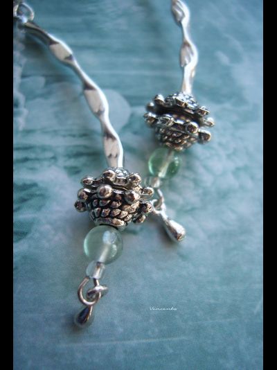 Серьги с флюоритами "Сказка у истоков ручья..."