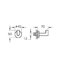 КРЮЧОК ДЛЯ ХАЛАТА, ГЛЯНЦЕВЫЙ ХРОМ, VITRA MINIMAX S, A44787