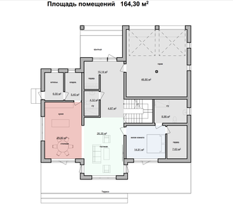 Проект Дома из газобетона в два этажа и гаражом на две машины - 271 м2