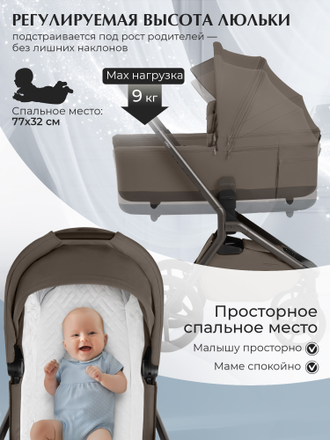 Коляска 2в1 Sweet Baby Orso, Dark Beige (Темный Беж)