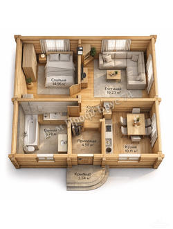 «Андромеда»  9,5 х 10,07 м — 81 м²