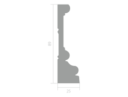 Наличник Ultrawood N 8185 i, архитектурный ЛДФ, грунт под покраску, (2000x89x25 мм).