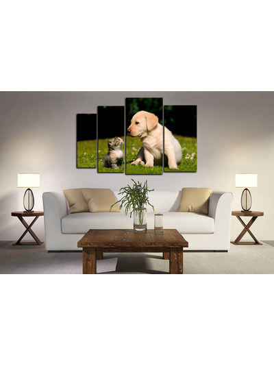 Модульная картина "Маленькие друзья"