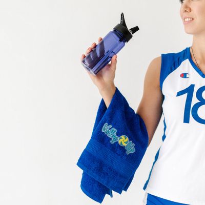 Полотенце маленькое синее