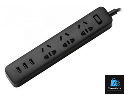 Удлинитель Xiaomi Mi Power Strip (XMCXB01QM) (3 розетки+3 USB) Black
