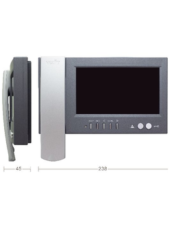 Монитор VIZIT-M468MG (тёмно-серый/серебристый)