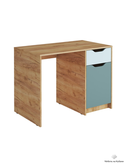 Rich Стол письменный СП-001 Дуб Крафт золотой - Мята/Сумеречный голубой