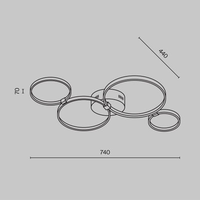 Потолочный светильник Olympia, MOD448CL-L35WK